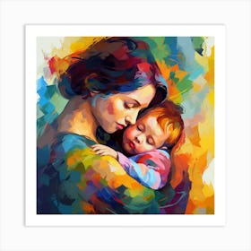 Mother And Child 17 Art Print