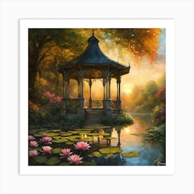 Gazebo In The Park Art Print