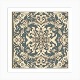 Damask style 2 Art Print