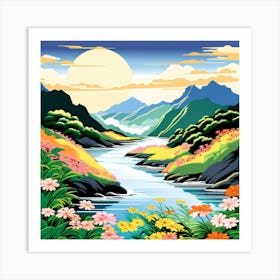 Asian Landscape Painting 5 Art Print