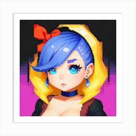 Pixel Girl Art Print