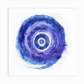 Blue Spiral 1 Art Print