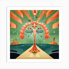 Shrimp In The Sea Art Print