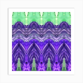 Purple Chevron. Abstarct artwork Art Print