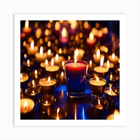 Candles On A Table Art Print