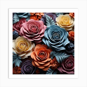 Paper Roses 2 Art Print