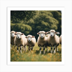 Sheep In A Field 4 Art Print