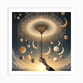 Hand Holding An Umbrella 1 Art Print