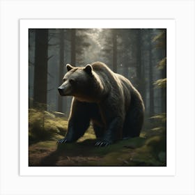 Bear In The Forest 28 Art Print