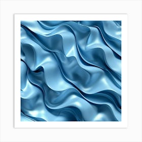 Blue Silk Background Art Print