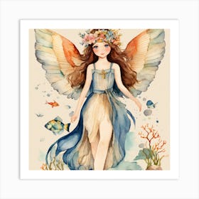 Under The Sea Fairy Art Print