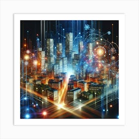 Futuristic City 14 Art Print