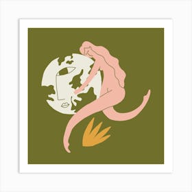 Sacred Mother Earth Woman Art Print