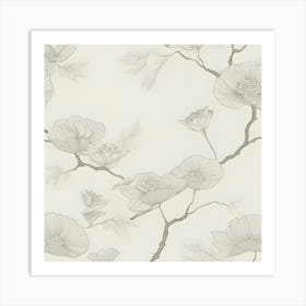 Floral Wallpaper 17 Art Print