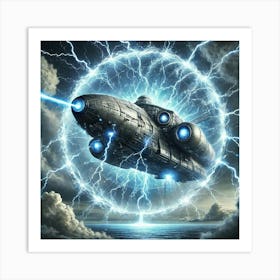 Stormlord Command Cruiser Lightning Shields Art Print