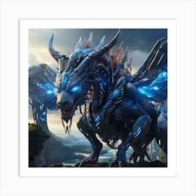 Blue Dragon Art Print