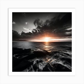 Sunset Over The Ocean 255 Art Print