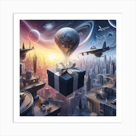 Gift In Space Art Print