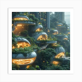 Futuristic City 3 Art Print