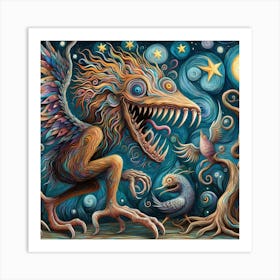 Psychedelic Demon Art Print