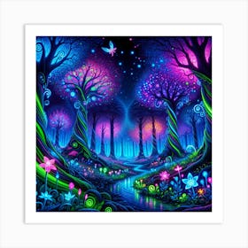 Psychedelic Forest Art Print