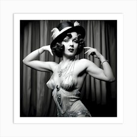 1920's Burlesque Dancer ~Reimagined 127 Art Print