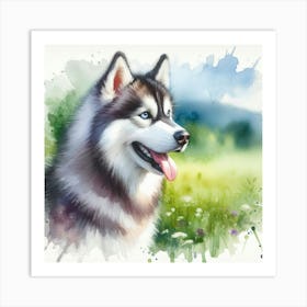 Siberian Husky Art Print