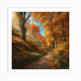 Autumn Path Art Print