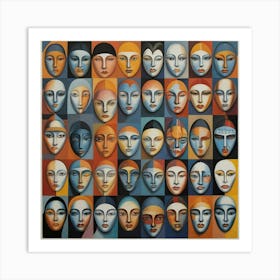 Faces Art Print 0 Art Print