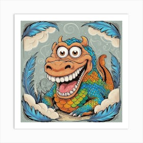 Cartoon Dragon Art Print