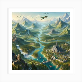 Fantasy Landscape Art Print