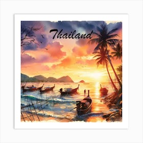 Thailand beach Art Print