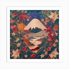 Japanese Mountain Art Print