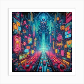 Futuristic City 1 Art Print