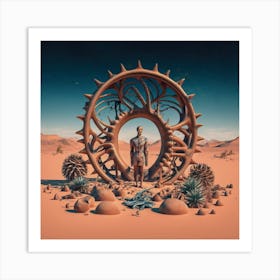 Man In The Desert 170 Art Print