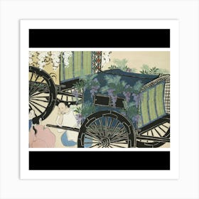 Carriage With Flowers Art Print