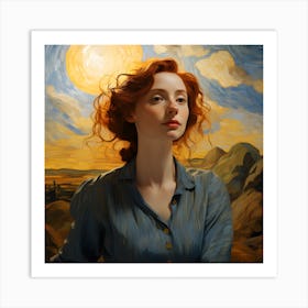 Red Haired Woman Art Print