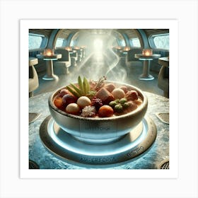 A Futuristic Dish Called Kuiper Forge Stew, Serv Art Print