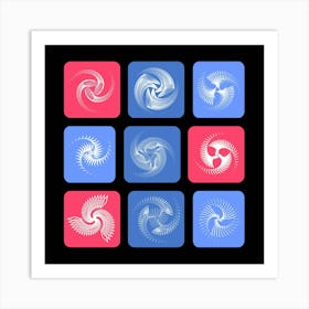 Swirling Tiles Art Print