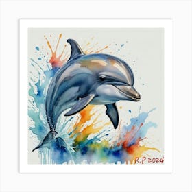 Dolphin Painting Art Print