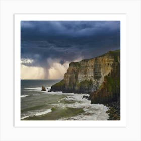 Stormy Sky Over Cliffs Art Print