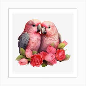 Couple Of Parrots 3 Art Print