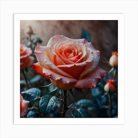 Roses In The Rain Art Print