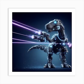 Lazer Dinosaur Art Print