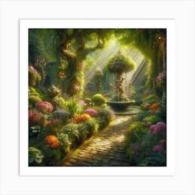 Fairy Garden paintings art print 12 Art Print