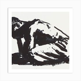 Man Kneeling Art Print