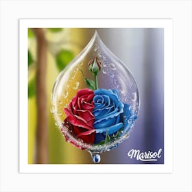 The Realistic And Real Picture Of Beautiful Rose 1 Art Print