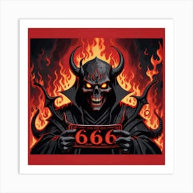 666 Ticket To Hell Art Print