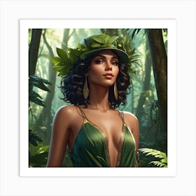 Brazilian Woman In The Jungle Art Print