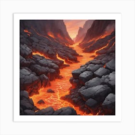 Lava River Art Print